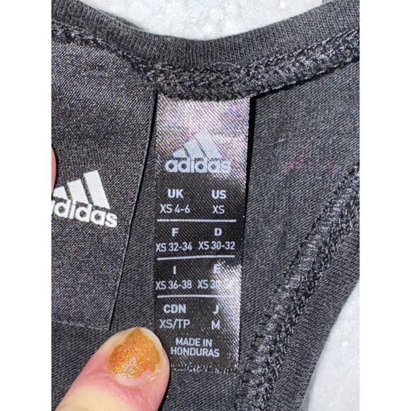 Adidas Women's Cursive Girl Woman Female Boss Training Tank Top Shirt XS Black - Picture 4 of 9